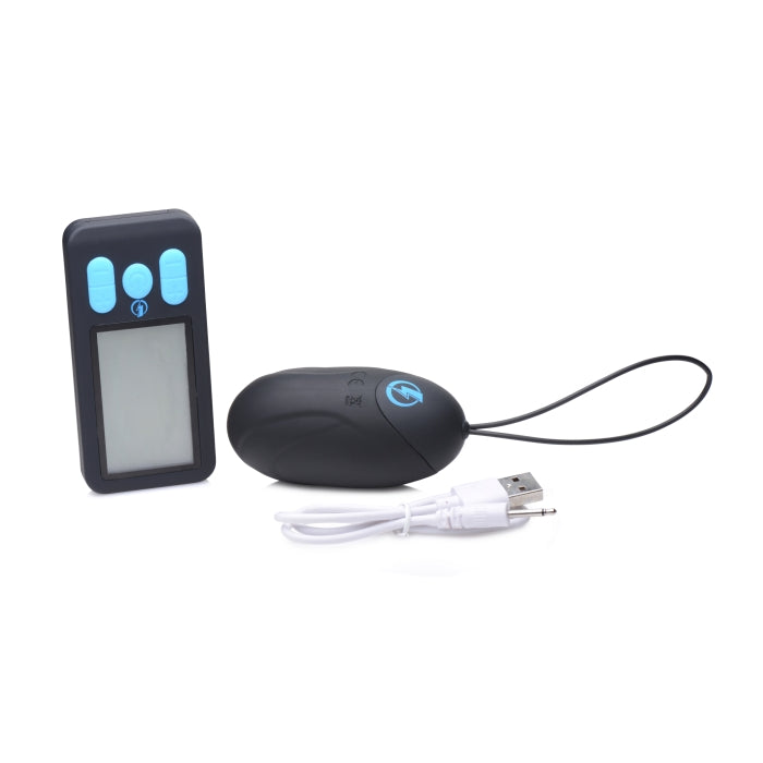 E-STIM PRO SILICONE VIBRATING EGG W/ REMOTE CONTROL