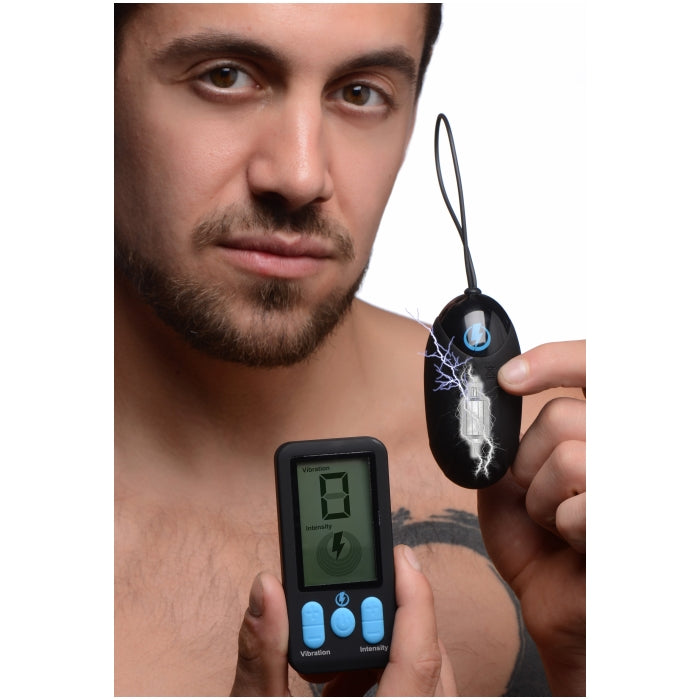 E-STIM PRO SILICONE VIBRATING EGG W/ REMOTE CONTROL