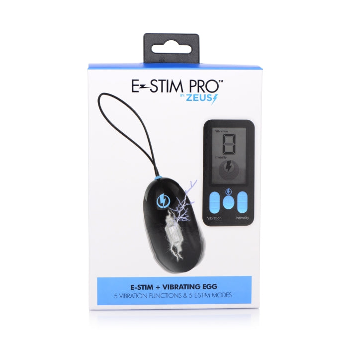 E-STIM PRO SILICONE VIBRATING EGG W/ REMOTE CONTROL