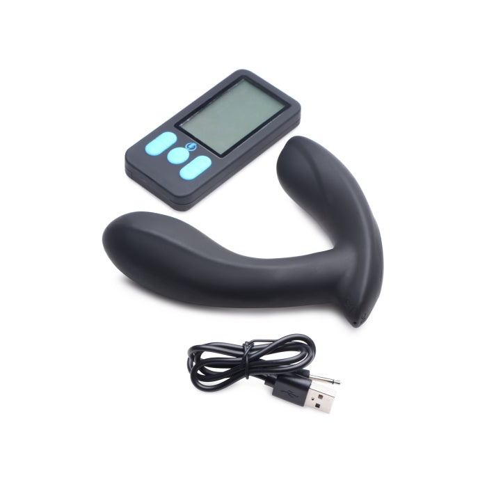 VIBRATING & E-STIM PROSTATE MASSAGER W/REMOTE