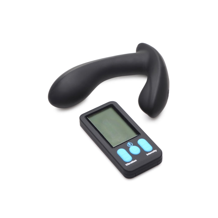 VIBRATING & E-STIM PROSTATE MASSAGER W/REMOTE