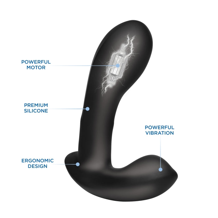 VIBRATING & E-STIM PROSTATE MASSAGER W/REMOTE