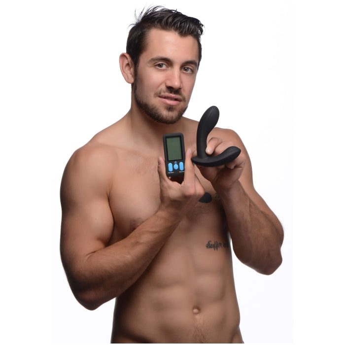 VIBRATING & E-STIM PROSTATE MASSAGER W/REMOTE