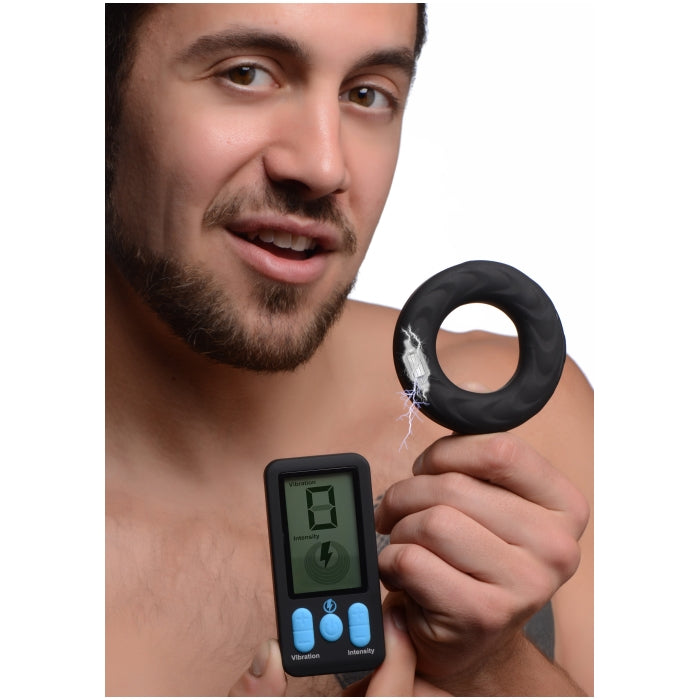 E-STIM PRO SILICONE COCK RING VIVE W/ REMOTE 38MM