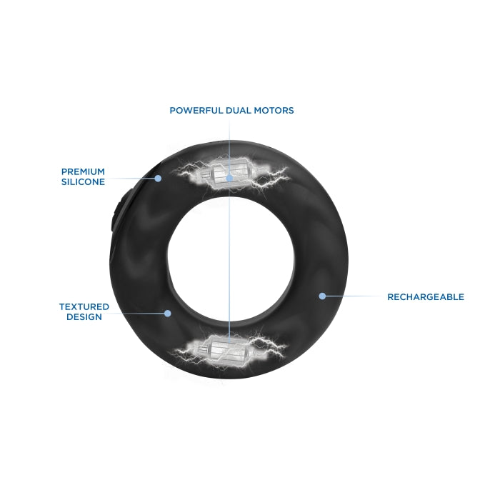 E-STIM PRO SILICONE COCK RING VIVE W/ REMOTE 38MM