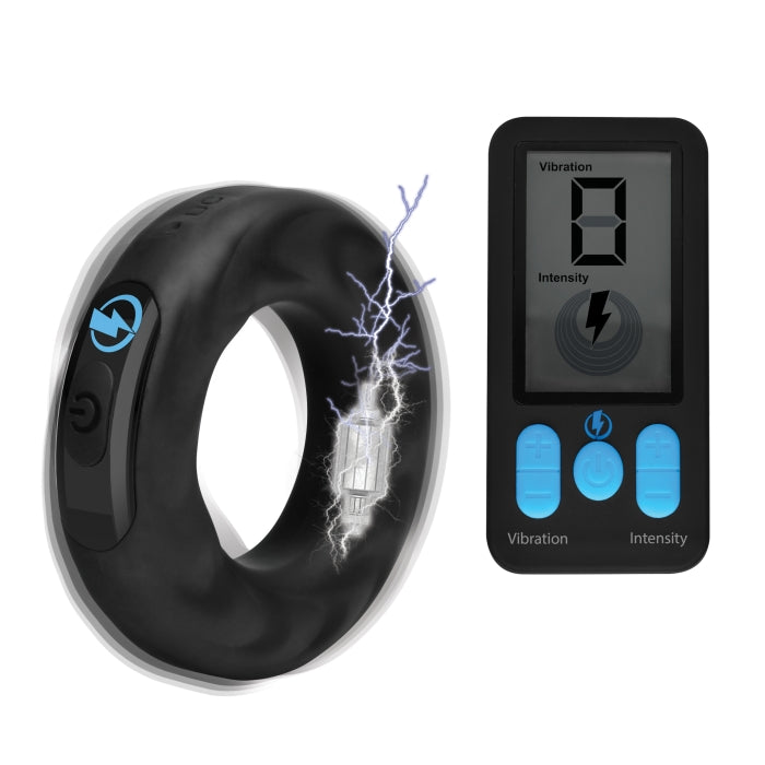 E-STIM PRO SILICONE COCK RING VIVE W/ REMOTE 38MM