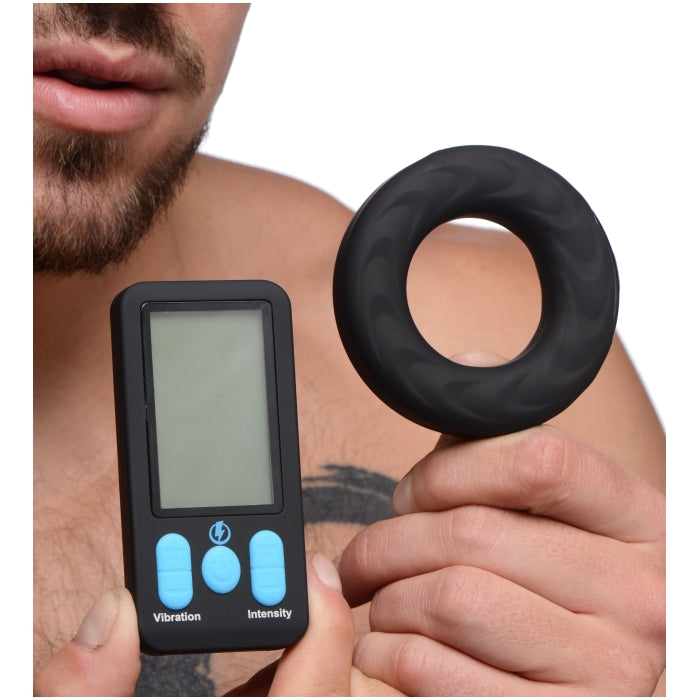 E-STIM PRO SILICONE COCK RING VIVE W/ REMOTE 38MM