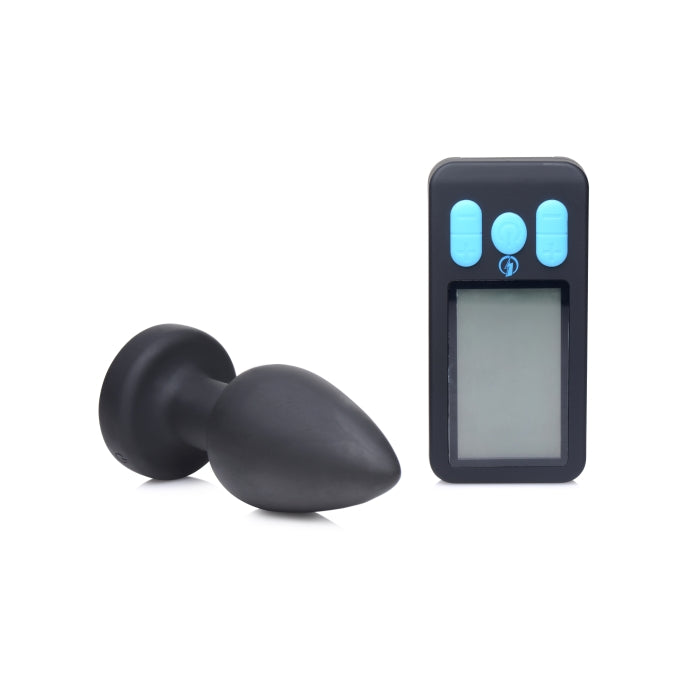 E-STIM PRO SILICONE VIBRATING ANAL PLUG W/ REMOTE