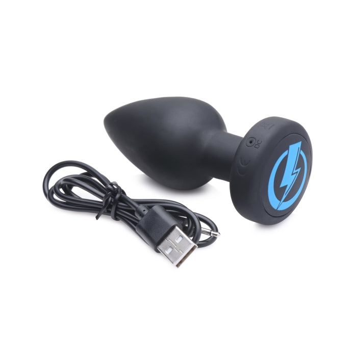 E-STIM PRO SILICONE VIBRATING ANAL PLUG W/ REMOTE