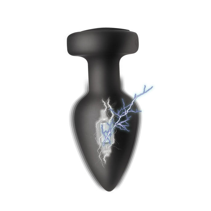 E-STIM PRO SILICONE VIBRATING ANAL PLUG W/ REMOTE