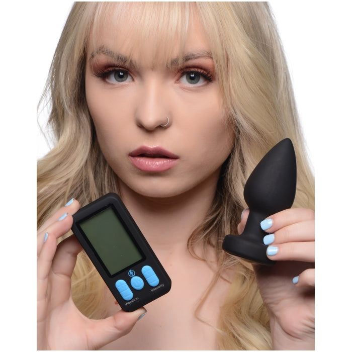 E-STIM PRO SILICONE VIBRATING ANAL PLUG W/ REMOTE