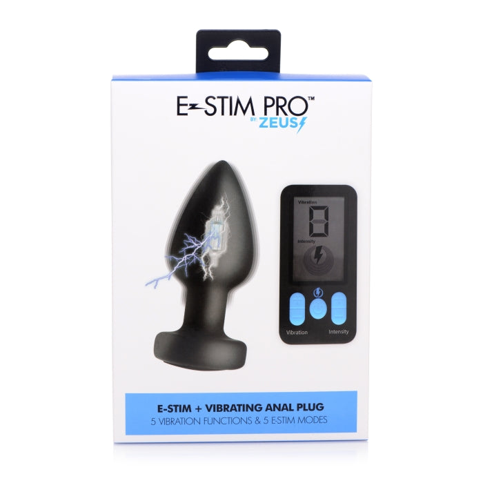 E-STIM PRO SILICONE VIBRATING ANAL PLUG W/ REMOTE