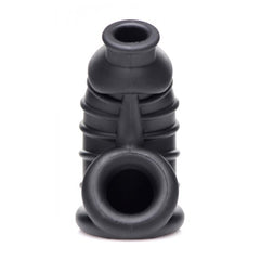 MS DARK CHAMBER SILICONE CHASTITY CAGE - BLACK