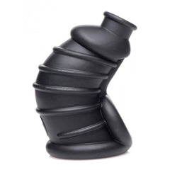 MS DARK CHAMBER SILICONE CHASTITY CAGE - BLACK