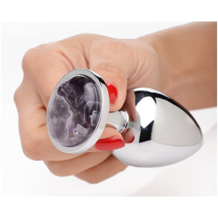 BS GEMSTONES AMETHYST - LARGE ANAL PLUG