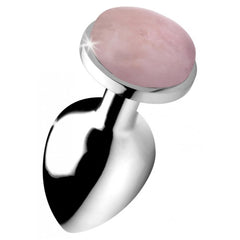 BS GEMSTONES ROSE QUARTZ - LARGE ANAL PLUG