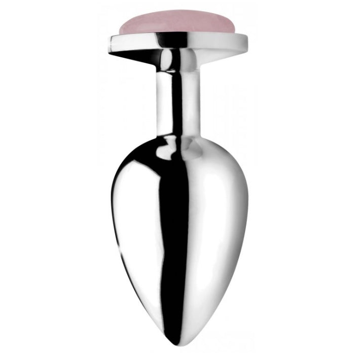 BS GEMSTONES ROSE QUARTZ - LARGE ANAL PLUG