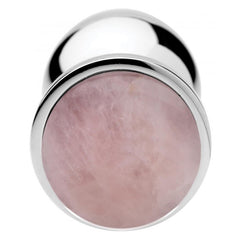 BS GEMSTONES ROSE QUARTZ - LARGE ANAL PLUG
