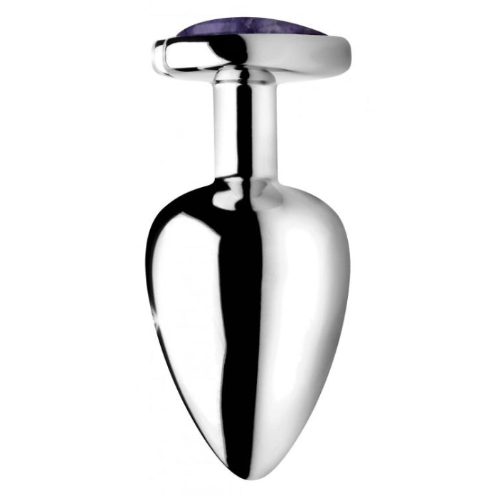 BS GEMSTONES AMETHYST HEART - LARGE ANAL PLUG