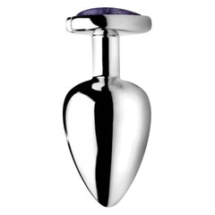 BS GEMSTONES AMETHYST HEART - LARGE ANAL PLUG