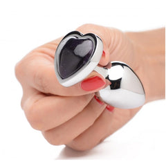 BS GEMSTONES AMETHYST HEART - SMALL ANAL PLUG