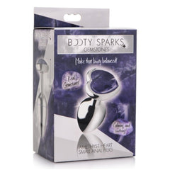 BS GEMSTONES AMETHYST HEART - SMALL ANAL PLUG