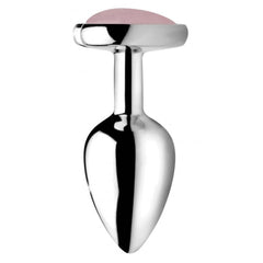 BS GEMSTONES ROSE QUARTZ HEART - SMALL ANAL PLUG