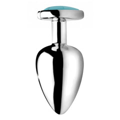 BS GEMSTONES TURQUOISE HEART - LARGE ANAL PLUG