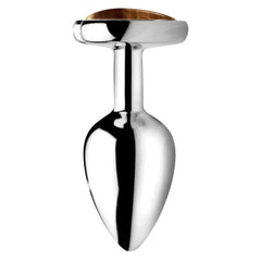 BS GEMSTONES TIGER EYE HEART - SMALL ANAL PLUG
