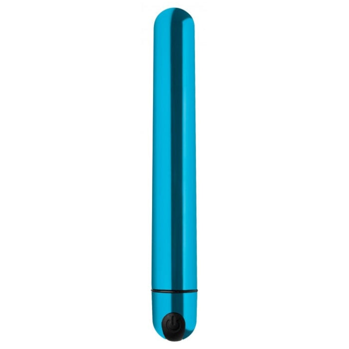 BG 10X SLIM METALLIC BULLET - BLUE - RECHARGEABLE - 6.5"