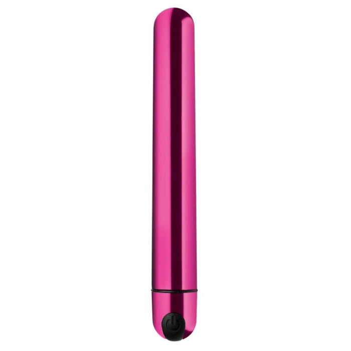 BG 10X SLIM METALLIC BULLET - PINK - RECHARGEABLE - 6.5"