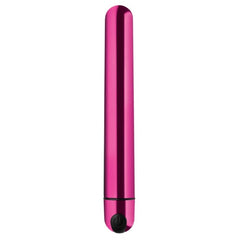 BG 10X SLIM METALLIC BULLET - PINK - RECHARGEABLE - 6.5"