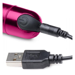 BG 10X SLIM METALLIC BULLET - PINK - RECHARGEABLE - 6.5"