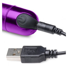 BG 10X SLIM METALLIC BULLET - PURPLE - RECHARGEABLE - 6.5