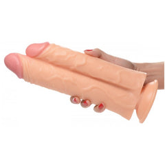 MC DOUBLE STUFFER 10" DOUBLE PECKER DILDO - LIGHT