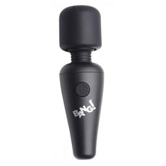 BG 10X VIBRATING MINI SILICONE WAND - BLACK - RECHARGEABLE - 4"