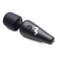 BG 10X VIBRATING MINI SILICONE WAND - BLACK - RECHARGEABLE - 4"