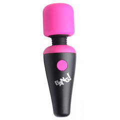 BG 10X VIBRATING MINI SILICONE WAND - PINK - RECHARGEABLE - 4"