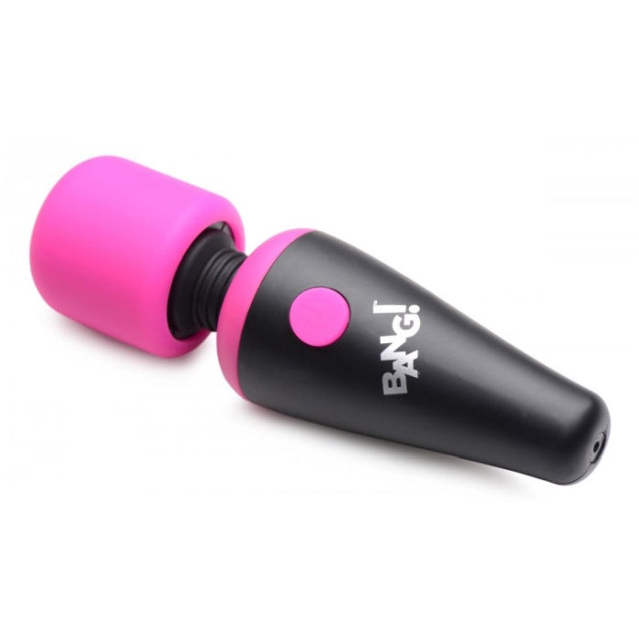 BG 10X VIBRATING MINI SILICONE WAND - PINK - RECHARGEABLE - 4"