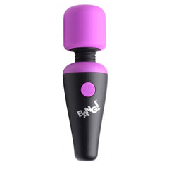 BG 10X VIBRATING MINI SILICONE WAND - PURPLE - RECHARGEABLE - 4"