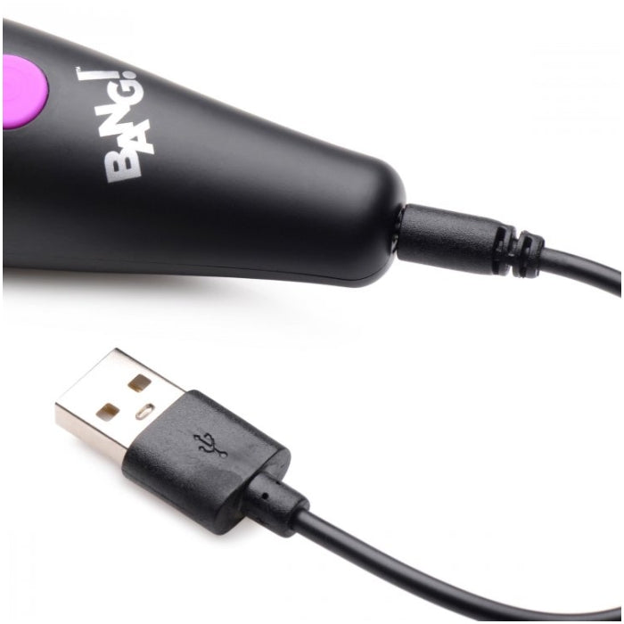 BG 10X VIBRATING MINI SILICONE WAND - PURPLE - RECHARGEABLE - 4"