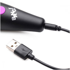 BG 10X VIBRATING MINI SILICONE WAND - PURPLE - RECHARGEABLE - 4"