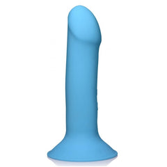 SQ VIBRATING 10X SQUEEZABLE DILDO - BLUE