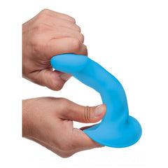 SQ VIBRATING 10X SQUEEZABLE DILDO - BLUE
