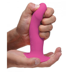 SQ VIBRATING 10X SQUEEZABLE DILDO - PINK