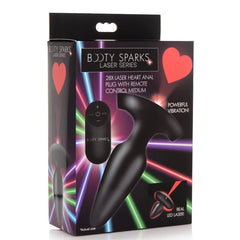 ANAL PLUG MEDIUM W/ REMOTE CONTROL LASER HEART