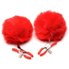 CH POM POM NIPPLE CLAMPS - RED