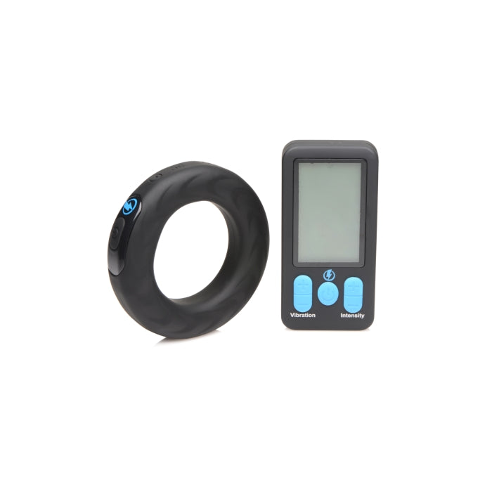 VIBRATING & E-STIM SILICONE COCK RING W/ RC 50MM