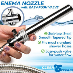 ENEMA NOZZLE WITH PUSH VALVE