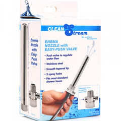 ENEMA NOZZLE WITH PUSH VALVE